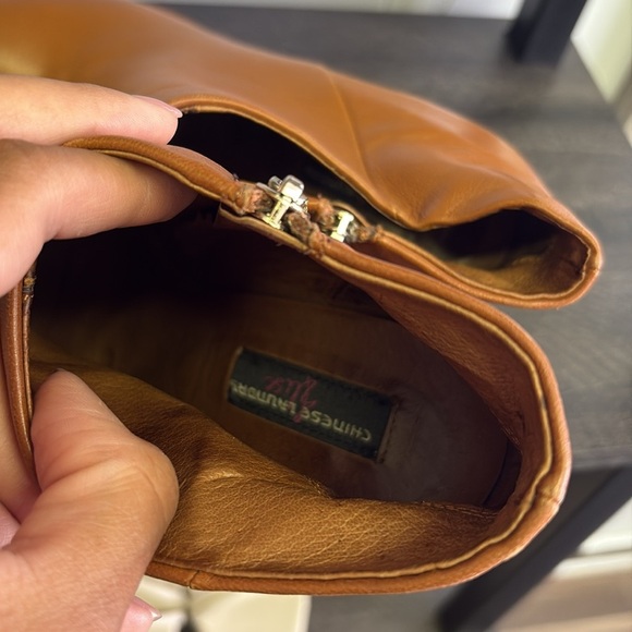 Vintage Chinese Laundry Elegant Tan Ankle Boots - Picture 5 of 6